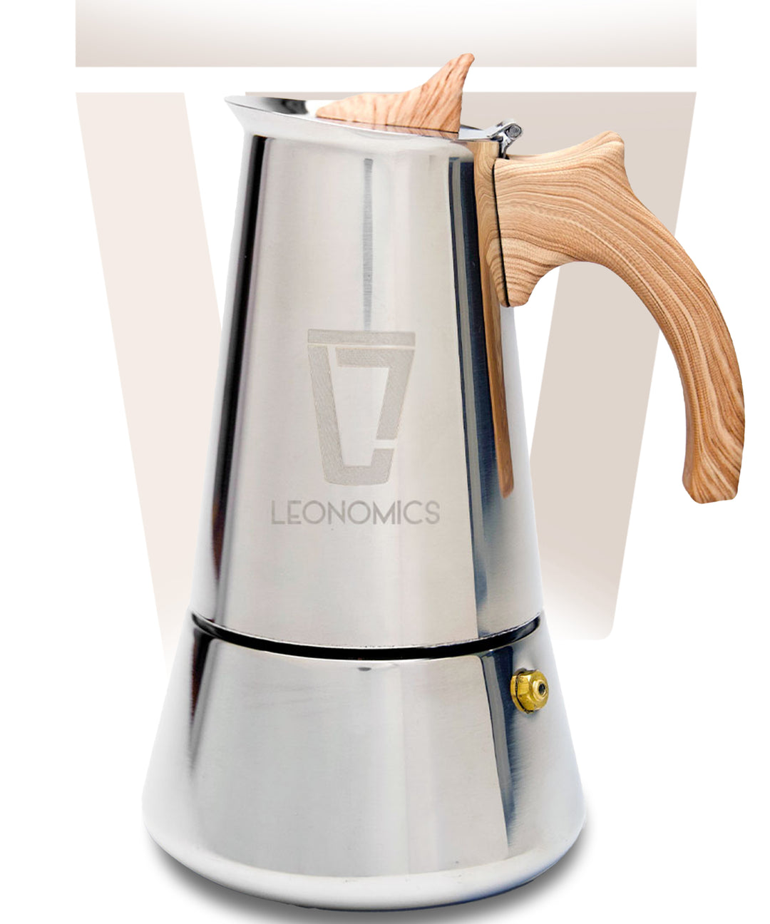 Leonomics Premium Stainless Steel Moka Pot - 300 ml